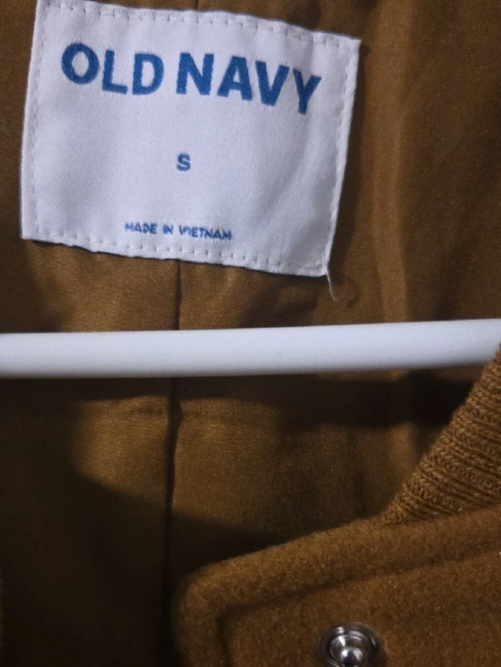 Old Navy Women's Camel-Tan Varsity Jacket